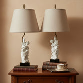 Pair of Vintage Blanc de Chine Porcelain Table Lamps, sku: 032634