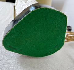 Pair of Vintage Blanc de Chine Porcelain Table Lamps with Beige Linen Shades, sku: 032634