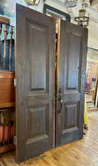 Entry Doors, Solid Dark Oak French Doors with Hardware