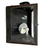 Railway Lantern Wall Sconce with Glass Doors, Replica