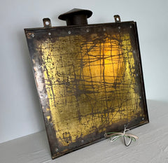 Railway Lantern Wall Sconce with Glass Doors, Replica