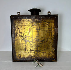 Railway Lantern Wall Sconce with Glass Doors, Replica