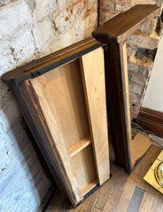 Antique "Macey" Barrister Oak Bookcase with Retractable Glass Doors