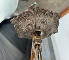 Chandelier, Gun Metal Finish, Ornate, Six-Arm