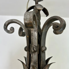 Chandelier, Gun Metal Finish, Ornate, Six-Arm