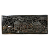 Island Scene, Hand Carved Wood Wall Hanging, Horizontal, sku: 032674