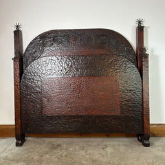 "Sweet Dreams" Queen Bed Frame with Horseshoes, Western Style