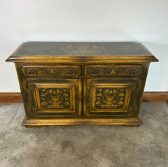 Sideboard Server Cabinet, Basket, Floral & Bird Motif, Sku: 032666
