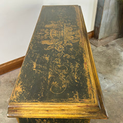 Sideboard Server Cabinet, Basket, Floral & Bird Motif, Sku: 032666