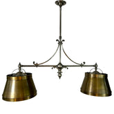 BZ Visual Comfort Double metal Shade Fixture Silver & Brass