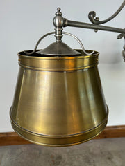 BZ Visual Comfort Double metal Shade Fixture Silver & Brass