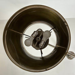 BZ Visual Comfort Double metal Shade Fixture Silver & Brass