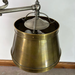 BZ Visual Comfort Double metal Shade Fixture Silver & Brass