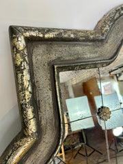 Uttermost, Large Antiqued Silver Mirror, Scalloped Frame Style, Sku: 032729