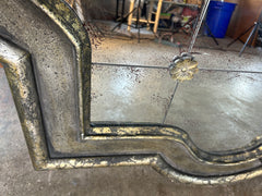 Uttermost, Large Antiqued Silver Mirror, Scalloped Frame Style, Sku: 032729