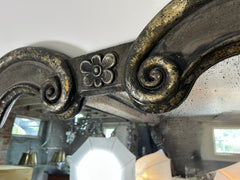 Uttermost, Large Antiqued Silver Mirror, Scalloped Frame Style, Sku: 032729