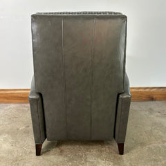 Hancock and Moore Recliner, Combination of Leather and Fabric Upholstery