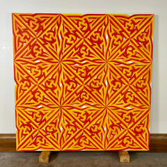 Sunny Gibbons Original Art, "Shield" Oil On Canvas, Abstract, New Work, sku: 032737