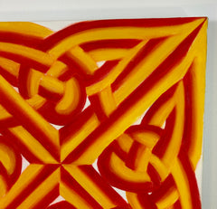 Sunny Gibbons Original Art, "Shield" Oil On Canvas, Abstract, New Work, sku: 032737