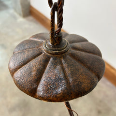 Chandelier, Oxidized Metal, Six Arm, Black Candle Cups, Sku: 021721