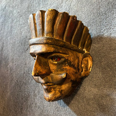 Guatemalan Wood Tribal Mask, Vintage