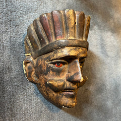 Guatemalan Wood Tribal Mask, Vintage