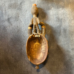 Yaruba Fertility Mask, Hand Carved Wood, Primitive