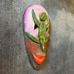 Hand Carved Painted Mask, Wood