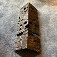 Carved Wood Mask, Possibly Mayan