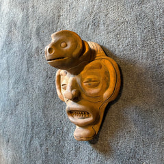 Ceramic Tribal Mask, Two Faces