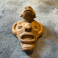 Ceramic Tribal Mask, Two Faces