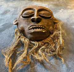 Chokwe Vintage Mask, Hand Carved, Wood, Beard