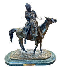 Bronze Table Sculpture, Farewell Kiss, Artist: undetermined, possibly Eugeny Alexandrovitch Lanceroy.