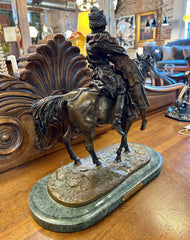 Bronze Table Sculpture, Farewell Kiss, Artist: undetermined, possibly Eugeny Alexandrovitch Lanceroy.