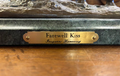 Bronze Table Sculpture, Farewell Kiss, Artist: undetermined, possibly Eugeny Alexandrovitch Lanceroy.