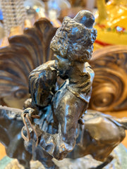 Bronze Table Sculpture, Farewell Kiss, Artist: undetermined, possibly Eugeny Alexandrovitch Lanceroy.