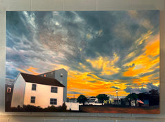 Sunny Gibbons Original Art, "Beach House USA", Oil On Canvas, New Work, sku: 021736