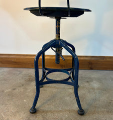 Drafting Stool, Bentwood, Blue, Vintage