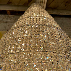 Schonbek 12 Tier Torpedo Shaped Crystal Chandelier, Tall, Vintage, sku: 032838