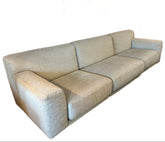 Sectional Sofa, Three Piece, Adjustable Gliding Seats, Gray