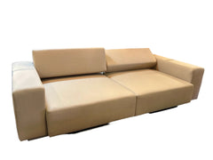 Sofa Sleeper, Wool Crepe Soft Beige Color, Contemporary Style