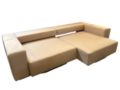 Sofa Sleeper, Wool Crepe Soft Beige Color, Contemporary Style