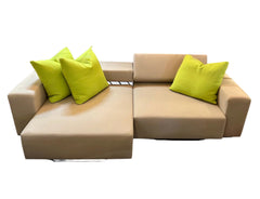 Sofa Sleeper, Wool Crepe Soft Beige Color, Contemporary Style