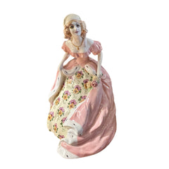 Goldscheider Figurine Young Lady in Pink Dress, Ceramic, Antique, sku: 032834