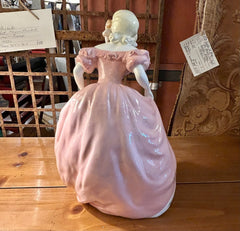 Goldscheider Figurine Young Lady in Pink Dress, Ceramic, Antique, sku: 032834