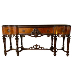 Excel Mfg. Co. Antique Sideboard Buffet, Three Drawers, Elaborate Detail, Sku: 032843