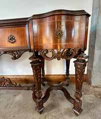 Excel Mfg. Co. Antique Sideboard Buffet, Three Drawers, Elaborate Detail, Sku: 032843