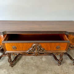 Excel Mfg. Co. Antique Sideboard Buffet, Three Drawers, Elaborate Detail, Sku: 032843