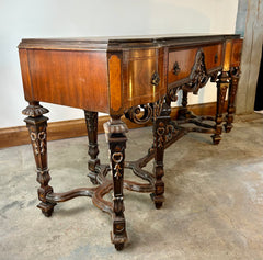 Excel Mfg. Co. Antique Sideboard Buffet, Three Drawers, Elaborate Detail, Sku: 032843