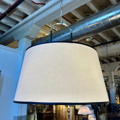 Ralph Lauren Cody Polished Nickel & Leather Hanging Light, sku: 032840